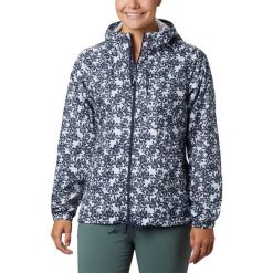Kurtka wiatrówka Columbia Flash Forward Windbreaker 1610911466 - granatowy. Niebieskie kurtki damskie Columbia, xs, bez wzorów, bez kaptura. Za 195,99 zł.