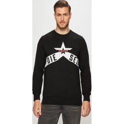 Diesel - Bluza. Czarne bluzy męskie Diesel, m, z nadrukiem, z bawełny, z okrągłym kołnierzem, bez rękawów, bez kaptura. W wyprzedaży za 299,90 zł.
