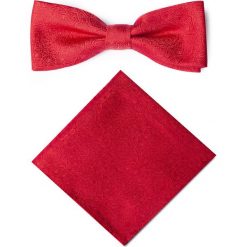 Mucha z poszetką MUT0001417. Czerwone muszki męskie Giacomo Conti, bez wzorów, z mikrofibry, eleganckie. Za 69,00 zł.