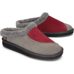 MANITU 320565-9 gris/bordeaux, kapcie damskie. Czerwone kapcie damskie Manitu. Za 159,90 zł.