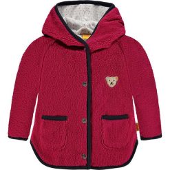 Pluszowa bluza w kolorze różowym. Czerwone bluzy niemowlęce Steiff, z aplikacjami. W wyprzedaży za 112,95 zł.