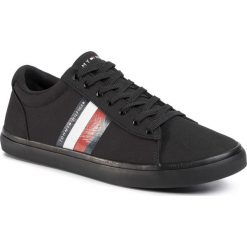 Tenisówki TOMMY HILFIGER - Essential Stripes Detail Sneaker FM0FM02685 BDS. Czarne półbuty męskie TOMMY HILFIGER, na co dzień, bez wzorów, z gumy, klasyczne, bez zapięcia. Za 299,00 zł.