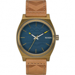Zegarek kwarcowy "Time Teller" w kolorze jasnobrązowo-złotym. Brązowe, analogowe zegarki męskie marki Nixon, ze stali. W wyprzedaży za 159,95 zł.