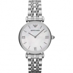 Biżuteria i zegarki damskie: Zegarek EMPORIO ARMANI – Gianni T-Bar AR1682 Silver/Steel/Silver/Steel
