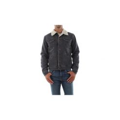 Kurtki jeansowe Wrangler W4MSV271H SHERPA. Czarne kurtki męskie Wrangler, s, bez wzorów, z jeansu, bez kaptura. Za 580,20 zł.