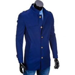 PŁASZCZ MĘSKI C269 - GRANATOWY. Niebieskie bez kategorii marki Ombre Clothing, s, z bawełny, eleganckie. Za 149,00 zł.
