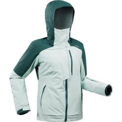 Kurtka narciarska freeride JKT SKI FR100 damska. Niebieskie kurtki damskie WED'ZE, s, bez wzorów, z elastanu, wakacyjne, bez kaptura, narciarskie. Za 299,99 zł.