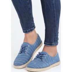 Jasnoniebieskie Espadryle Heat. Niebieskie espadryle damskie Born2be, bez wzorów, bez obcasa, na płaskiej podeszwie. Za 29,99 zł.