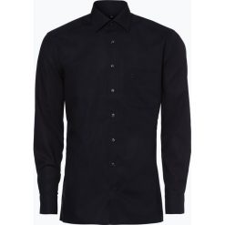OLYMP Luxor modern Fit - Koszula męska niewymagająca prasowania, czarny. Czarne koszule męskie OLYMP Luxor modern Fit, m, bez wzorów, z bawełny, bez kołnierzyka, z długim rękawem. Za 229,95 zł.