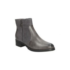 Botki Big Star BOTKI V2742. Szare botki damskie marki BIG STAR, retro, bez obcasa, bez zapięcia. Za 129,99 zł.