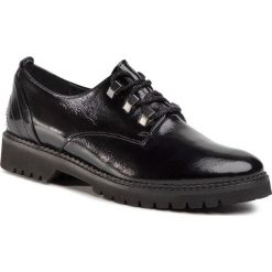 Oxfordy KARINO - 3293/090 Czarny/Lakier. Czarne półbuty damskie Karino, bez obcasa, na płaskiej podeszwie, bez zapięcia. Za 299,00 zł.