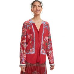 Desigual Silvina Bluzka Czerwony. Czerwone bluzki damskie Desigual, xs, bez wzorów, z wiskozy, bez kołnierzyka, bez rękawów. Za 378,95 zł.