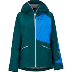 Kurtka narciarska "Lightray" w kolorze niebiesko-ciemnozielonym. Zielone kurtki damskie Marmot, s, bez wzorów, z materiału, bez kaptura, wspinaczkowe, gore-tex. W wyprzedaży za 689,95 zł.