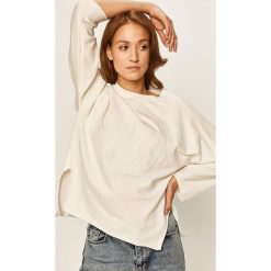 Answear - Bluza. Białe bluzy damskie ANSWEAR, s, z aplikacjami, z bawełny, bez rękawów, bez kaptura. W wyprzedaży za 99,90 zł.