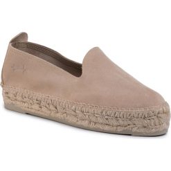 Espadryle MANEBI - Slippers D K 1.1 D0 Champagne Beige. Brązowe espadryle damskie Manebi, bez wzorów, ze skóry, bez obcasa, na płaskiej podeszwie. W wyprzedaży za 329,00 zł.