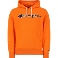 Bluza Champion Satin Script Logo Hoodie 214183. Pomarańczowe bluzy męskie Champion, s, bez wzorów, z bawełny, bez kołnierzyka, bez rękawów, bez kaptura. Za 289,00 zł.