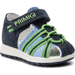 Sandały PRIMIGI - 3379011 Navy. Niebieskie sandały chłopięce Primigi, ze skóry, bez zapięcia. W wyprzedaży za 169,00 zł.