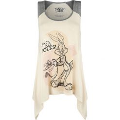 Looney Tunes Bugs Bunny - That's All Folks! Top damski kremowy. Białe topy damskie Looney Tunes, l, z nadrukiem, z okrągłym kołnierzem. Za 79,90 zł.