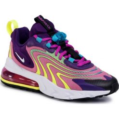 Buty NIKE - Air Max 270 React Eng CK2595 500 Eggplant/White/Magic Flamingo. Fioletowe półbuty damskie Nike, na co dzień, bez wzorów, ze skóry ekologicznej, bez obcasa, na płaskiej podeszwie, bez zapięcia. Za 679,00 zł.