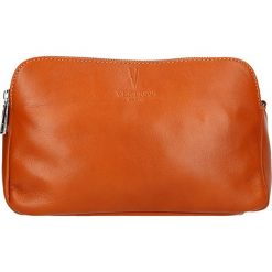 Torebki klasyczne damskie: Skórzana torebka w kolorze karmelowym – 24 x 16 x 9 cm