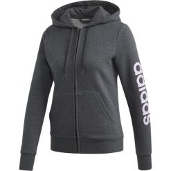 Bluza adidas Essentials Linear FM6491. Bluzy damskie Adidas, bez wzorów, z bawełny, bez rękawów, z kapturem. Za 179,00 zł.