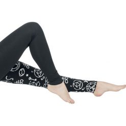 Banned Alternative Pentagram Leggings Legginsy czarny/biały. Czarne spodnie damskie Banned Alternative, xs, z nadrukiem, z podwyższonym stanem. Za 79,90 zł.