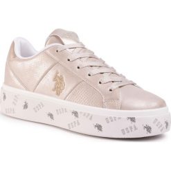 Sneakersy U.S. POLO ASSN. - Betty Shiny LUCY4119S0/Y1 Ligo. Żółte półbuty damskie U.S. Polo Assn., ze skóry ekologicznej. Za 339,00 zł.