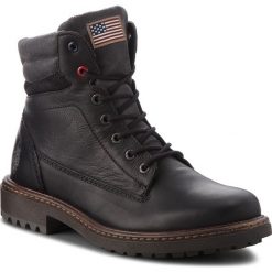 Trapery U.S. POLO ASSN. - Woodson YURI4058W8/LT1 Blk. Czarne buty zimowe męskie U.S. Polo Assn., ze skóry. W wyprzedaży za 419,00 zł.
