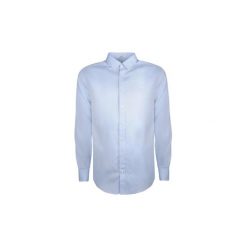 Koszule z długim rękawem Gant 303000 / The plain broadcloth. Niebieskie koszule męskie GANT, s, bez wzorów, bez kołnierzyka, z długim rękawem. Za 289,00 zł.