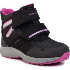 Śniegowce GEOX - J Kuray G.B Abx B J94ALB 0CE11 C0922 S Black/Fuchsia. Czarne śniegowce dziewczęce Geox, bez zapięcia. W wyprzedaży za 219,00 zł.