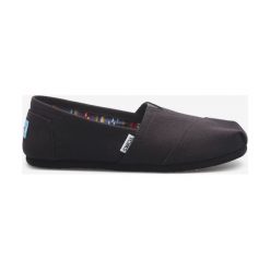 TOMS Slip On Buty Czarny. Czarne trampki i tenisówki damskie Toms, bez wzorów, z materiału, bez zapięcia. Za 194,95 zł.