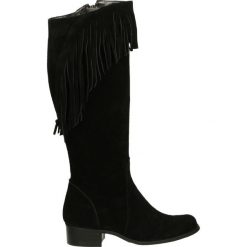 Kozaki - 122 CAM NERO. Czarne buty zimowe damskie marki Venezia, ze skóry. Za 219,00 zł.