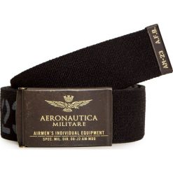 Pasek AERONAUTICA MILITARE. Czarne paski męskie Aeronautica Militare, w paski, z tkaniny, militarne. Za 330,00 zł.