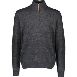 Sweter w kolorze oliwkowo-granatowym. Brązowe swetry męskie Camel Active, m, bez wzorów, ze skóry, ze stójką, bez kaptura. W wyprzedaży za 169,95 zł.