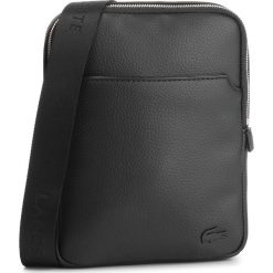 Saszetka LACOSTE - Medium Flat Crossover Bag NH1740GL Black 000. Czarne torby męskie skórzane marki Lacoste, bez wzorów, ze skóry ekologicznej, młodzieżowe. Za 399,00 zł.