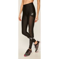 Puma - Legginsy. Czarne spodnie damskie Puma, s, z nadrukiem, z elastanu. W wyprzedaży za 199,90 zł.