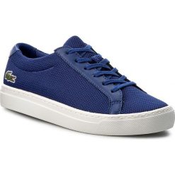 Sneakersy LACOSTE - L.12.12 217 1 CAJ 7-33CAJ1014125 Blu. Niebieskie trampki chłopięce marki Lacoste, z materiału, na sznurówki. W wyprzedaży za 249,00 zł.