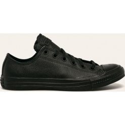 Converse - Tenisówki. Czarne trampki męskie Converse, bez wzorów, ze skóry, na sznurówki. W wyprzedaży za 359,90 zł.