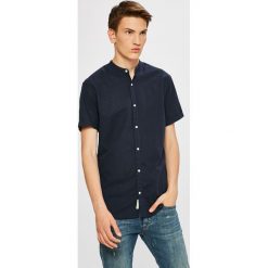 Premium by Jack&Jones - Koszula. Niebieskie koszule męskie Premium by Jack&Jones, m, bez wzorów, z bawełny, ze stójką, z krótkim rękawem. W wyprzedaży za 139,90 zł.