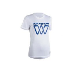 T-Shirt Damski Do Gry W Koszykówkę Bbl W Ts500 Biały. Białe t-shirty damskie TARMAK, s, bez wzorów, z poliesteru, bez kołnierzyka. Za 39,99 zł.