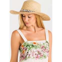 KAPELUSZ twinset. Żółte kapelusze damskie Twinset, z aplikacjami, z materiału. Za 369,00 zł.