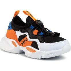 Sneakersy BARTEK - 75219-58G Biały/Pomarańcz. Czarne trampki chłopięce Bartek, bez wzorów, ze skóry ekologicznej, na sznurówki. Za 159,00 zł.
