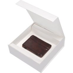ETUI SKÓRZANE NA KARTY. Pomarańczowe portfele męskie Top Secret, ze skóry ekologicznej. W wyprzedaży za 14,99 zł.