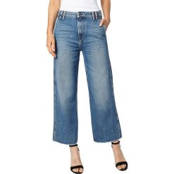 Dżinsy-kuloty "Patsy" w kolorze niebieskim. Niebieskie jeansy damskie Denim Special, w paski, z podwyższonym stanem. W wyprzedaży za 171,95 zł.