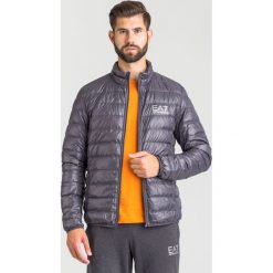KURTKA EA7 EMPORIO ARMANI. Szare płaszcze męskie EA7 Emporio Armani, xxl, z nadrukiem, z puchu, bez kaptura. Za 689,00 zł.