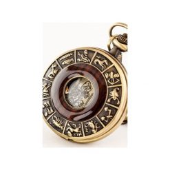 ZODIAK II zegarek kieszonkowy, dewizka. Pomarańczowe zegarki męskie marki Drobiny czasu, ze stali. Za 229,00 zł.