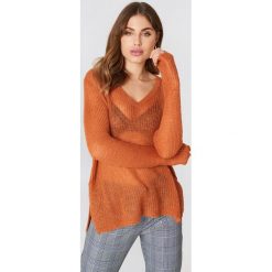 Swetry klasyczne damskie: Moves Sweter Nilly – Orange,Copper