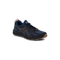 Buty do biegania Asics Frequent Trail 1011A034. Niebieskie buty sportowe męskie Asics, bez zapięcia, do biegania. W wyprzedaży za 270,52 zł.