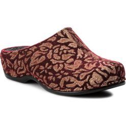 Kapcie damskie: Kapcie BERKEMANN – Donata 01028 Dunkelrot/Brokat 272