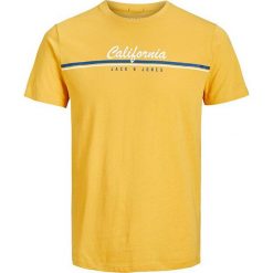 Jack&Jones Koszulka męska Jorretrocali Tee Ss Crew Neck Yolk Yellow (rozmiar S). Żółte koszulki męskie Jack&Jones, s, bez wzorów, bez kołnierzyka, bez rękawów. W wyprzedaży za 43,00 zł.